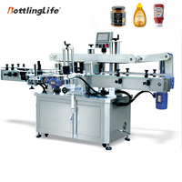 Machine d'étiquetage automatique pour pots de confiture au chocolat de 250 g, machine d'étiquetage portable pour sauce piquante, imprimante d'étiquettes pour bouteilles