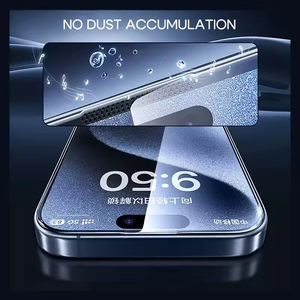 Dễ Dàng Cài Đặt Kit Đầy Đủ Bìa 9H HD Trong Suốt Tempered Glass Màn Hình Cho <span class=keywords><strong>iPhone</strong></span> 16 Pro Max 3D Nhanh Chóng Applicator - Product Image 2