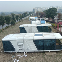 Maison capsule spatiale portable de luxe, maison préfabriquée mobile en conteneur, maison modulaire miniature prête à être expédiée