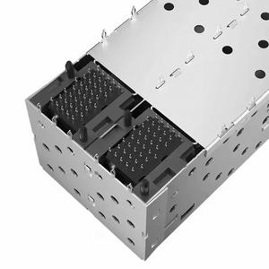 TE Remplacement 80P 2x2 Ports Press-Fit SFP + Cage avec connecteur intégré à travers l'équipement à fibre optique - Product Image 2