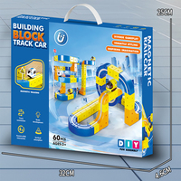 Ensemble de 150 blocs de construction magnétiques en plastique pour voitures sur rail, jouet éducatif Montessori, train électrique à lévitation DIY, échelle 1:22