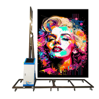 Vitesse rapide trois dimensions 7d mur peintre Robot Auto panneau mural 3d Vertical Mural imprimante Machine pour murs deux têtes Dx10