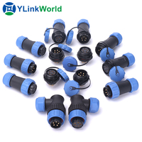 Venta al por mayor conector de la serie SP WEIPU SP11 SP13 SP17 SP21 SP29 1 2 3 4 5 6 7 9 12 14 16 19 22 24 26 Pin IP67 IP68 Cable impermeable