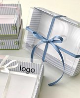 Boîte à biscuits personnalisée avec impression écologique, couvercle transparent et base, mini boîte à biscuits au chocolat et aux fruits pour pâtisserie