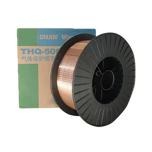 500MPA Solid MIG Welding Wire ER50-6 ER70S-6 0.8Mm 1.0Mm 1.2Mm Ringan Baja Kawat Baja Rendah Memerciki dan Tingkat Tinggi Deoxidizing