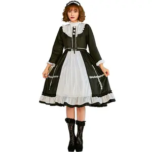 cosplay Maid costume Anime character costume Japanese catwoman uniform apron maid costume Gothic Lolita dress