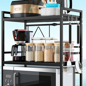 Высокое качество <span class=keywords><strong>3</strong></span>-х уровневая микроволновая печь стойка, полка для микроволновой печи, выдвижная гриль печь стеллаж для выставки товаров с крюком - Product Image 6