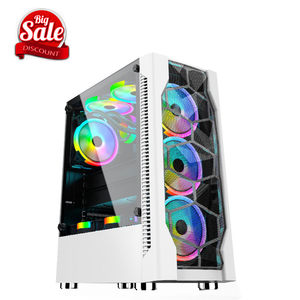 Boîtier d'ordinateur PC Lovingcool OEM ODM, vente chaude, blanc, ATX, Micro-ATX, ITX, <span class=keywords><strong>tour</strong></span> de jeu moyenne, USB3.0, ventilateur RGB, boîtier de bureau pour <span class=keywords><strong>gamer</strong></span> - Product Image 1