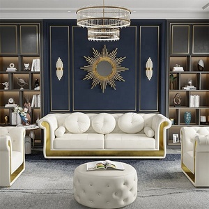 2024 nuovo divano di <span class=keywords><strong>tacchino</strong></span> di lusso divano a ciuffi 7 posti divano divano a forma di L in velluto copre soggiorno mobili divano Chesterfield - Product Image 4