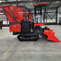 Moissonneuse-broyeuse à disques mini sur chenilles haute performance, automotrice, pour ensilage et fourrage, idéale pour les petites exploitations agricoles