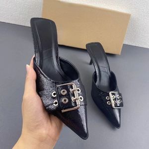 Nouveautés Chaussures Femme – Escarpins Ouverts à Boucle Tendance à Bout Pointu pour Dames - Product Image 1