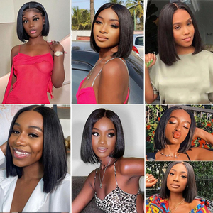 Letsfly Promoción al por Mayor de Pelucas de Cabello Humano Virgen Vietnamita de Doble Trama, Liso, Corto, Estilo Bob, 2x6 Colores, para Mujer - Product Image 5