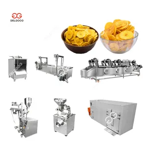 칩 바나나를 만드는 결합 기계를 만드는 반 자동적인 녹색 질경이 칩 감자와 감자 튀김 칩
