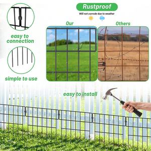 Valla de barrera de animales para No excavar, valla de hierro para jardín, alambre de Metal a prueba de polvo, estacas para suelo de perro - Product Image 5