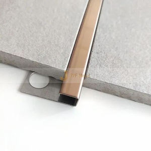 LL296 Factory Multiple Shapes Metal Custom Shape Stainless Steel Tile Edge Trim <b>Corner</b> Strip Profile - Product Image 3
