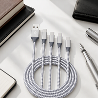 Câble USB 2.0 vers Type-C en nylon tressé réversible de haute qualité avec gaine en TPE, charge rapide 3A pour téléphone portable, appareil photo, ordinateur