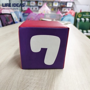 Alphabet Lettres Chiffres Blocs de <span class=keywords><strong>mousse</strong></span> en cuir PU Éponge de construction Cubes souples pour enfants Bébés et tout-petits - Product Image 4
