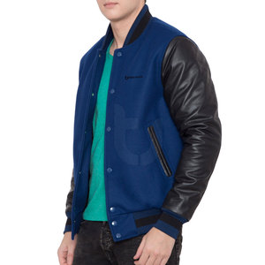 Vestes en toile décontractées pour adultes, col montant, qualité supérieure, manches en cuir de laine, style universitaire, taille 3XL, prix bas - Product Image 3