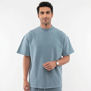 เสื้อยืดโอเวอร์ไซส์แฟชั่นใหม่สำหรับทุกเพศ ผ้าฝ้าย 100% น้ำหนัก 220 กรัม ลายพิมพ์ดีไซน์ทันสมัย สไตล์ลำลองสำหรับผู้ชาย ผ้าเจอร์ซีย์ 220 กรัม - Product Image 1