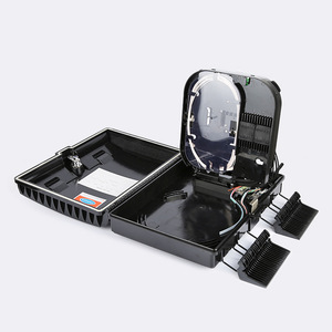 Caja de Distribución de Fibra Óptica para Exteriores, Negra, 16 Núcleos, Mini Tubo de Acero, Divisor PLC, IP65 Impermeable, Montaje en Poste de Pared, FTTH - Product Image 2