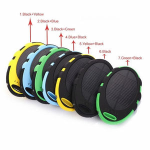 Chargeur <span class=keywords><strong>solaire</strong></span> étanche 5000 mAh avec double port USB, <span class=keywords><strong>batterie</strong></span> <span class=keywords><strong>externe</strong></span> portable robuste pour le camping - Product Image 4