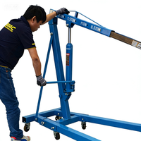 Grue pliante Jinyuanhanhai pour atelier de réparation automobile, grue hydraulique pour suspendre le moteur de voiture, grue de levage de moteur, outils hydrauliques 2 tonnes 1