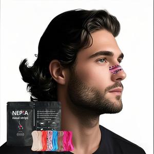 Tiras nasales de impresión transpirables sin medicamentos personalizadas OEM/ODM Material de seda de bambú para alergias - Product Image 1