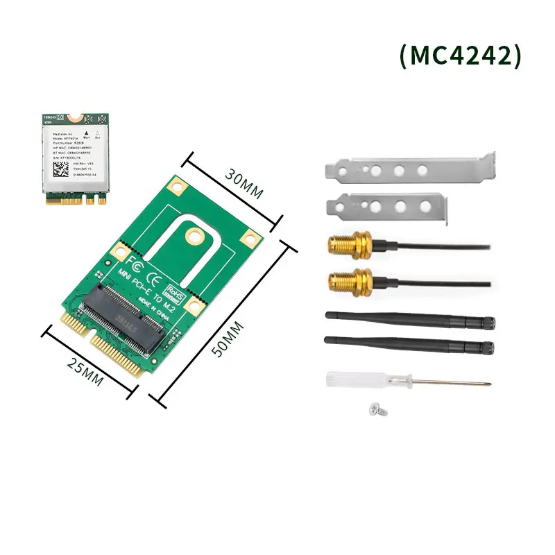 MT7921k Card Mạng Không Dây Băng Tần Kép 5G Gigabit 1800M Máy Tính Xách Tay Máy Tính Để Bàn Wifi6 Card Mạng Không Dây