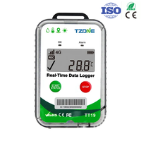 Pelacak Mobil GPS Tzone TT19 4G/5G dengan Kartu SIM, Harga Grosir, Pengukur Suhu/Kelembapan/Cahaya/Guncangan/Lokasi Real-time