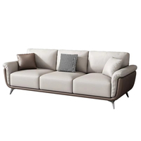 Canapés modulaires en cuir de style simple, ensemble de luxe moderne pour bureau à domicile, appartement, hôtel