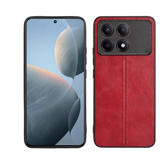Lightweight Cowhide Pattern PU Leather Case Protective Phone Back Cover for Xiaomi Poco X6 Pro/Redmi K70E 5G