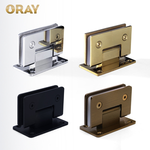 Engsel Pintu Pivot 90 Derajat Modern dari Dinding ke Kaca, Baja Anti Karat Kuningan Hitam Emas, Dapat Disesuaikan untuk Kamar Mandi dan Shower - Product Image 1