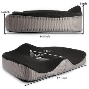 Alívio ergonômico Cauda Vértebra Pressão Respirável Mesh Cover Soft Memory Foam Cóccix Ortopédico Car Office Cadeira Almofadas do assento - Product Image 1