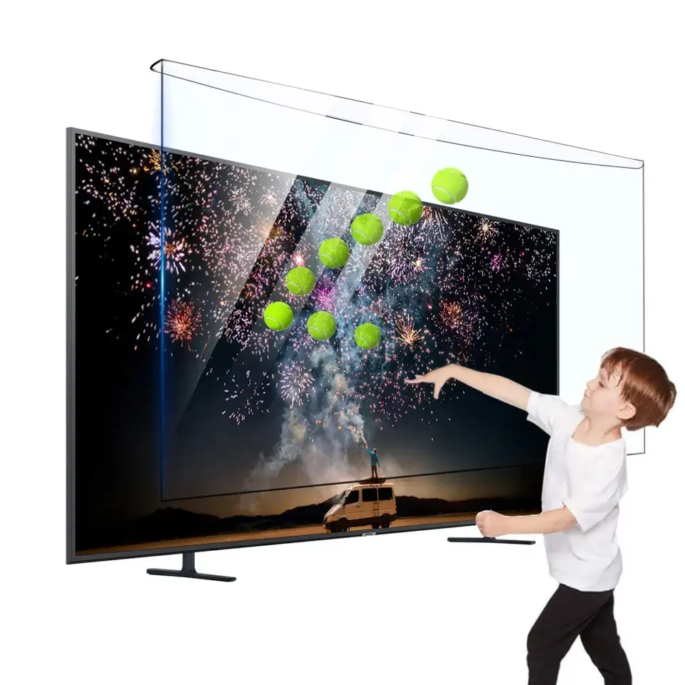 Factory Supply Hanging Anti-blue Light Tv Screen Protector High Transparency For 32 40 43 49 50 55 65 75 Led Tv