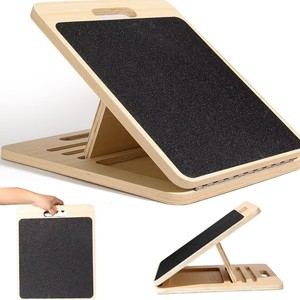 Planche d'équilibre en bois avec surface antidérapante pour la correction de la posture et l'entraînement de la stabilité de la cheville, équipement de gym - Product Image 1