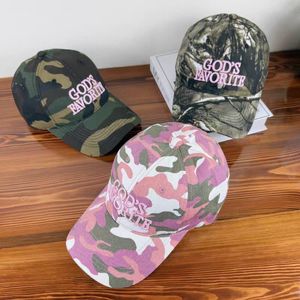 God's Favorite Hat Camouflage Cotton Sport Style Flat Brim Baseball Cap Women Men Low Crown Adjustable Strapback Embroidery