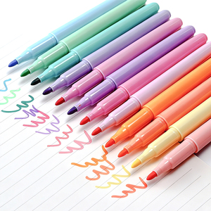 Juego de Marcadores Fluorescentes con Punta Redonda/Pincel, 6/12/15 Colores para Uso Escolar - Product Image 2