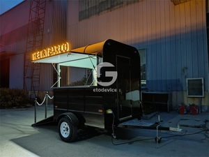 Chariots à nourriture et camions à café mobiles entièrement équipés Remorques à nourriture pour chevaux en aluminium et en fibre de verre Remorques concessionnaires pour snacks - Product Image 3