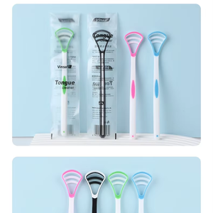 Limpiador de Lengua de Plástico <span class=keywords><strong>Vinsa</strong></span> al por Mayor, Raspador Ecológico para Uso Doméstico, Dispositivo para el Recubrimiento Lingual 01 con Logotipo Personalizado - Product Image 4