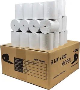 Papel rolo térmico Caixa registradora papel fábrica venda direta 57x40mm alta qualidade personalizar