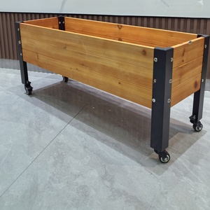 Jardinière surélevée à 3 niveaux, bac à plantes en bois, conception à joint en queue d'aronde, kit de 3 lits divisibles <span class=keywords><strong>pour</strong></span> légumes et herbes - Product Image 1