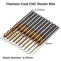 Brocas de enrutador CNC, juego de brocas de corte CNC, vástago de 1/8"