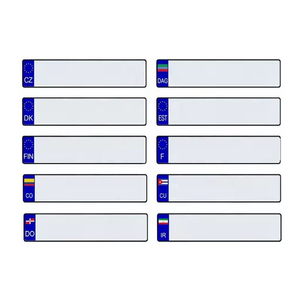 Placa <span class=keywords><strong>de</strong></span> <span class=keywords><strong>Matrícula</strong></span> Personalizada en Blanco, Estampada en Relieve Estilo Alemán Europeo para Coche - Product Image 1