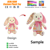 Peluche personnalisée mignonne de lapin de Pâques, animaux en peluche sur mesure pour enfants, cadeaux de Noël, décoration intérieure, peluches Kawaii, mascotte OEM