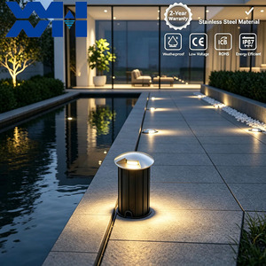 Lumière LED encastrée au sol en acier inoxydable anti-corrosion pour la décoration extérieure de jardin et de paysage - Product Image 1