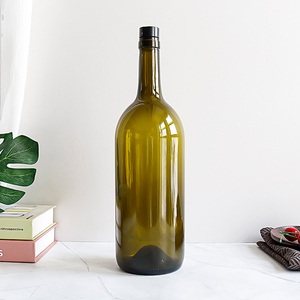 Bouteille en verre bordeaux personnalisée <span class=keywords><strong>de</strong></span> 1500 ml (1,5 <span class=keywords><strong>L</strong></span>) <span class=keywords><strong>de</strong></span> couleur vert foncé et marron avec bouchon en liège pour vin <span class=keywords><strong>de</strong></span> glace Médoc – Vente en gros - Product Image 5