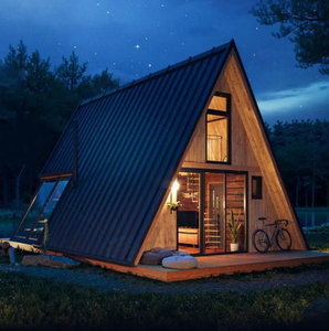 A-Frame Waterproof Steel Wood Container Prefab <strong>Wooden</strong> <strong>House</strong> for Apartment Villas or Hotels - Product Image 4