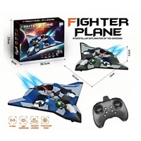 Avion RC EPT 2,4 GHz pour enfants débutants, drone de combat en mousse EPP avec maintien d'altitude, acrobatie 360° à une touche, lumières LED, 4 moteurs