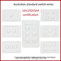 SAA certifié interrupteur prise Gang panneau Standard bouton poussoir alimentation interrupteurs muraux nouvelle australie argentine 6 Gang 5 Oem 888