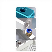 Bloc de distribution pneumatique en alliage d'aluminium, connecteur rapide, type C, autobloquant, distributeur de ligne d'air, 2/3/4/5 voies, couplage multiple